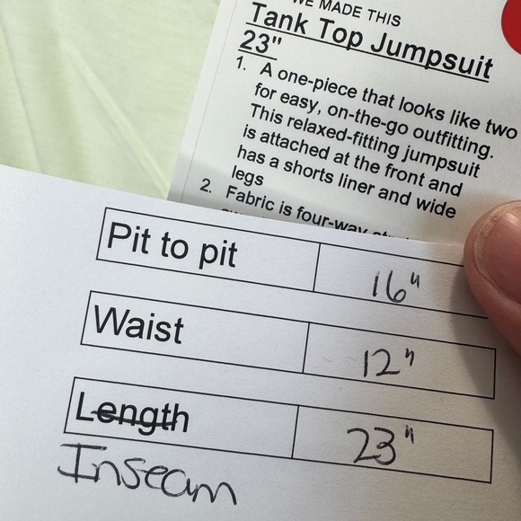 Lululemon Tank Top Jumpsuit 23" Lime - Picture 16 of 16